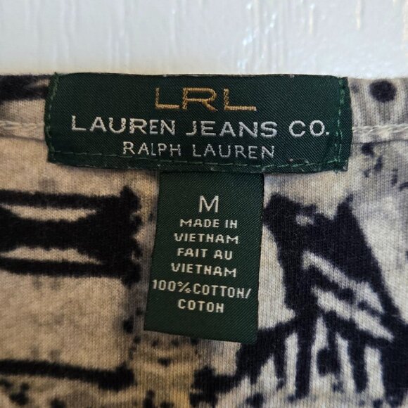 🖤LRL Lauren Jeans Co. Ralph Lauren Tribal Print Fit & Flare Dress Size M Y2K - Picture 5 of 5